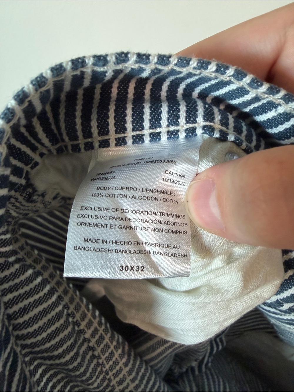 NWOT Dickies Garyville Hickory Navy Stripe Carpenter Pants sz 30x32 100% cotton - Picture 6 of 7